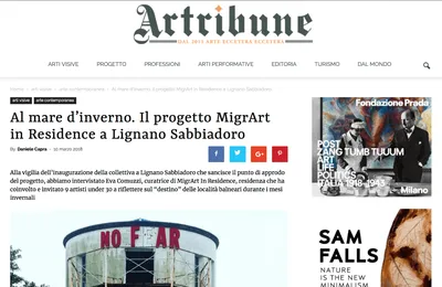 MigrArt su Artribune.it